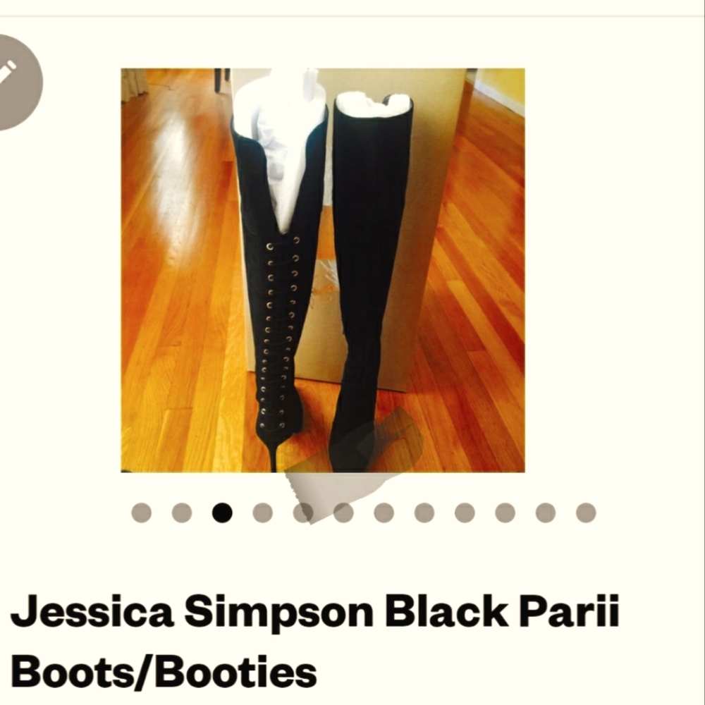 Black Suede Jessica Simpson Boots Gem